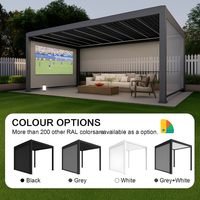 Motorized Louvered Pergola Engineered for Climate Control, Rainproof Louvers, Integrated Drainage, 320x300cm