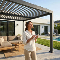 AeriVanta Prime Motorized Louver Pergola — Lifestyle