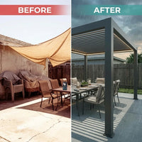 AeriVanta Prime Motorized Louver Pergola — Before & After